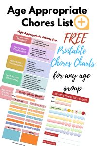 Complete List Of Age Appropriate Chores For Kids With Printable Chart ...